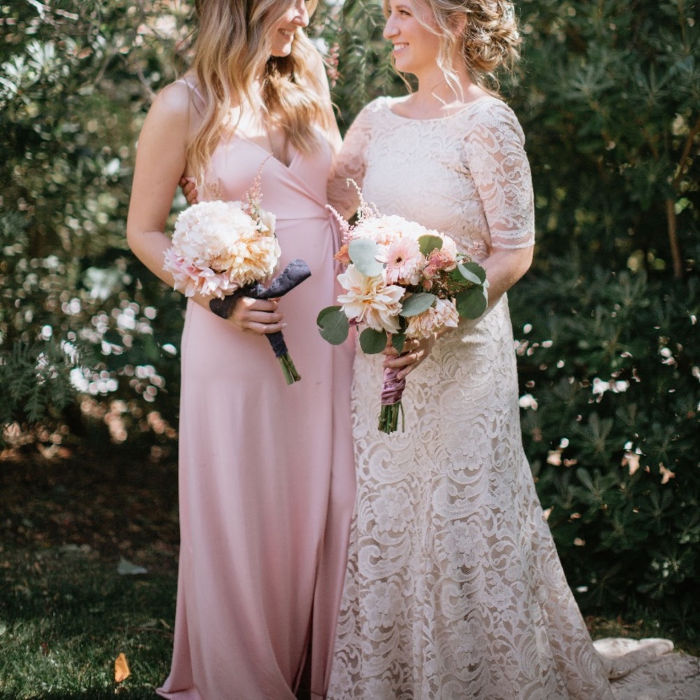 Super soft blush wrap dress